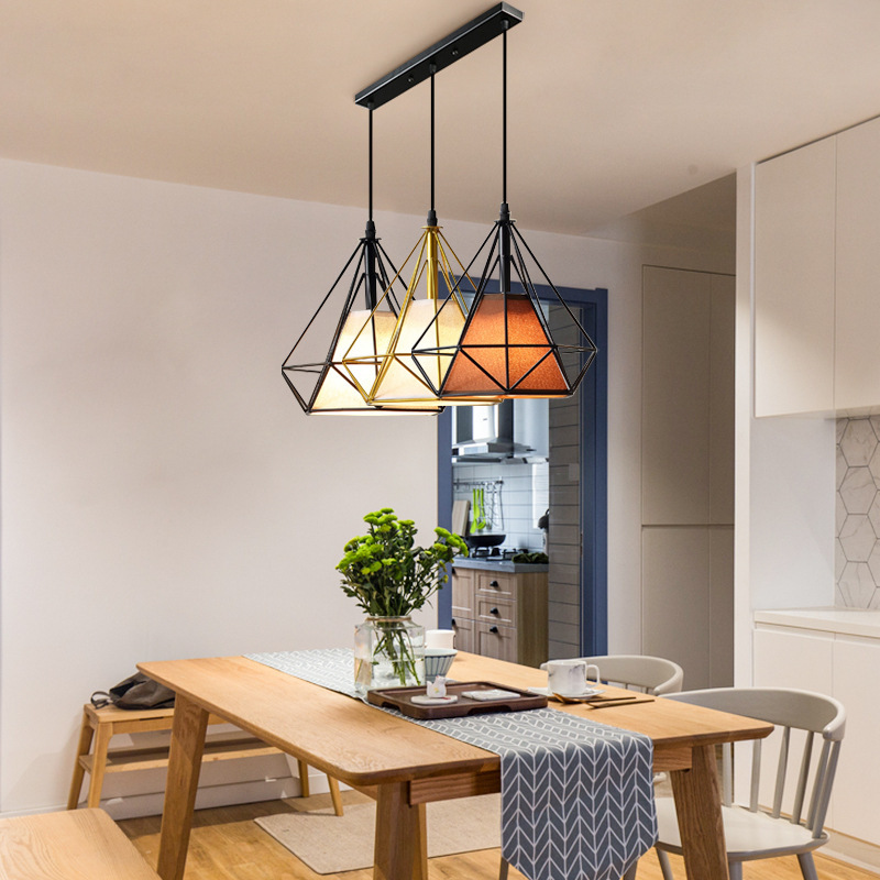Restaurant Chandelier 2026 New Model Light Luxury High-End Elegant Kitchen Restaurant Hot Pot Special Three-Head Restaurant Chandelier Light Bulb