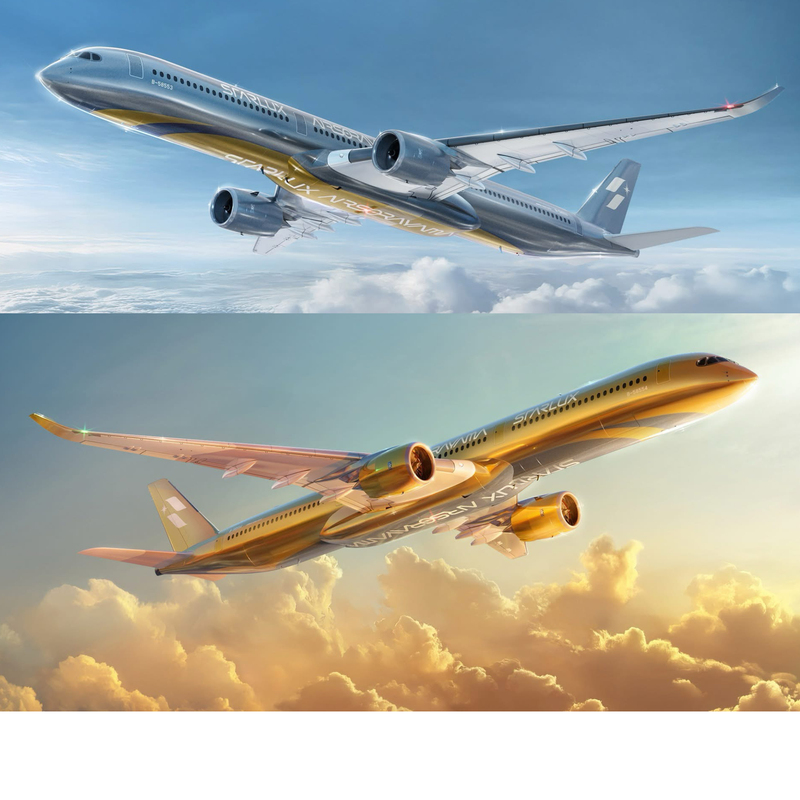 Pre-1/200 Scale Finished Alloy Aircraft Model Xingyu Airlines Shanji A350-1000 B-58553 B-58554