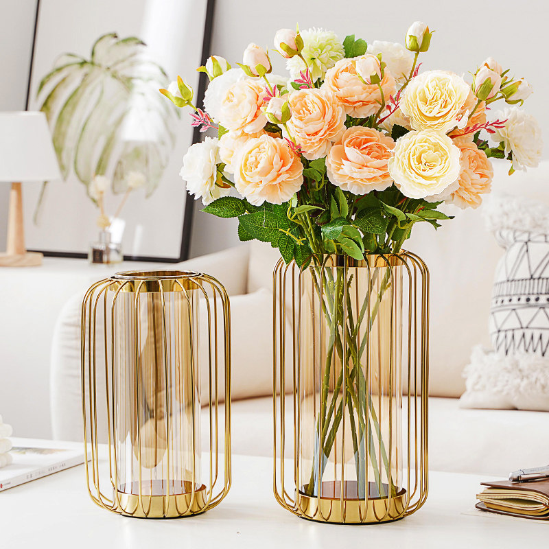 Nordic Living Room Flower Arrangement Vase Swing Piece TV Cabinet Genguan Dining Table Modern American Light Extravaganza Red Dried Flower Decorations