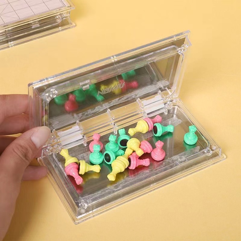 迷你口袋飞行棋可折叠磁吸水晶斗兽棋中国象棋：学生便携益智游戏棋，开启智力冒险之旅！