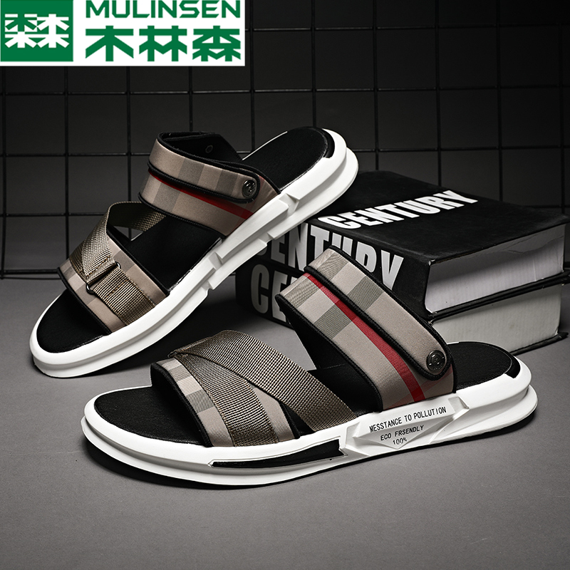 Wood Linson Men Sports Cool Slippers 2022 New Summer Beach Shoes Dual-use Vietnam Driving Sandal Tide