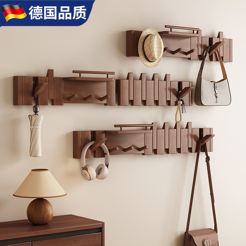 Monoe German Wooden Wall Hook Door Hanger Storage Rack for Bedroom Home Multifunctional Entryway Coat Hook