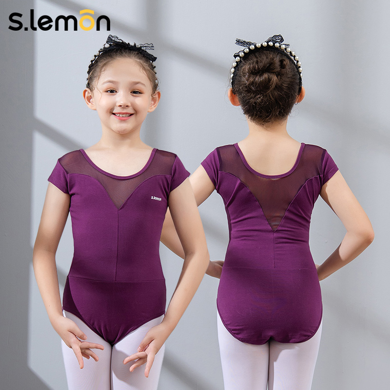 Dance suit Children's women rehearsal Summer Short Sleeve Gymnastics professional Appraisal Exam Ballet even with a girl's body
