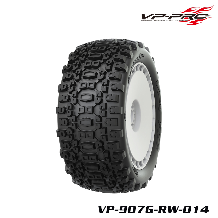New 1/8 Truggy Vp-907/Vp-903 Entertainment Tires (One Pack of Four, Pre-Taped)