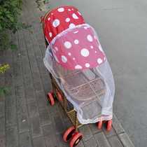 Baby Strong Bamboo Baby Outdoor Waterwheel Umbrella Car Shading Waterproof Rattan Chair Car Shed Children's Accessories Cart Shading