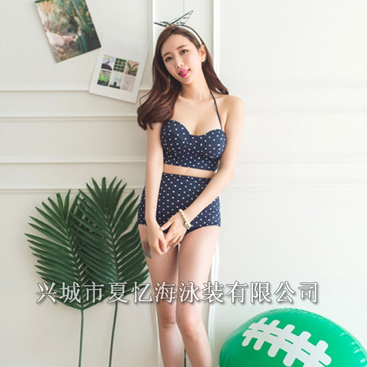Áo tắm Hàn Quốc, bikini nữ, eo cao, bikini, áo tắm xẻ, ngực nhỏ gợi cảm, tụ tập giảm béo mùa xuân - Bikinis đồ bơi 1 mảnh váy