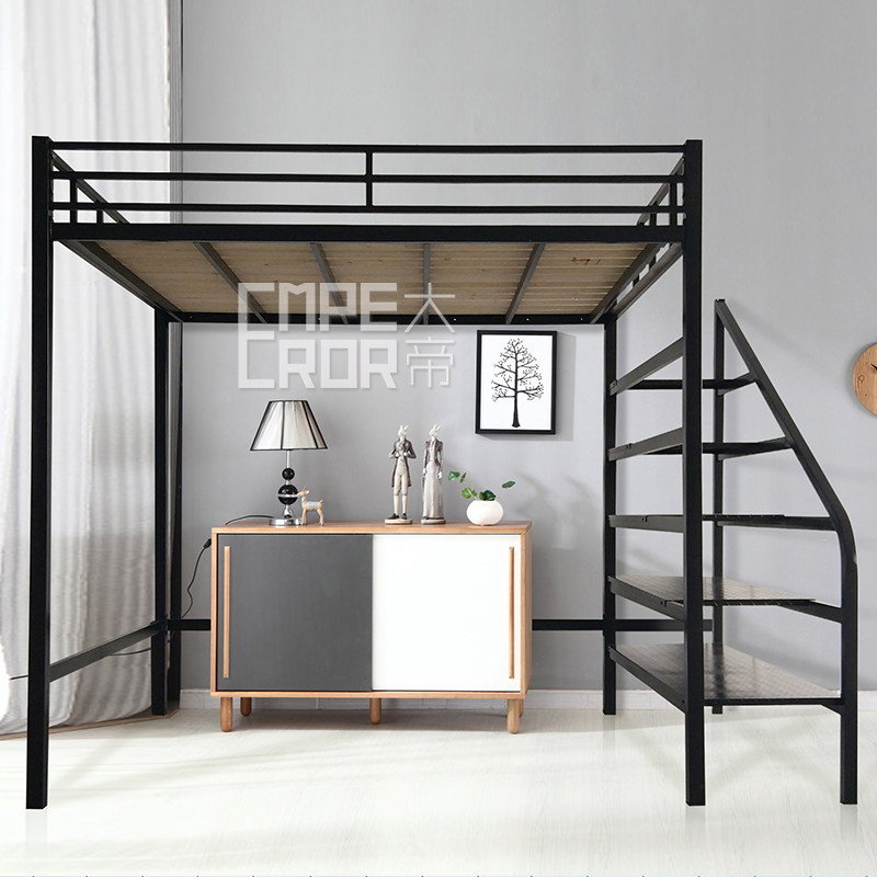 Upper floor of elevated sheet 1 2 1 5 m width removable iron - bed height - low bed stepper iron - staircase staircase bed