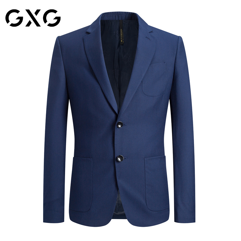 (Ưu đãi đặc biệt) GXG nam 2020 Summer Trim thời trang màu xanh Suit Tops s171113502