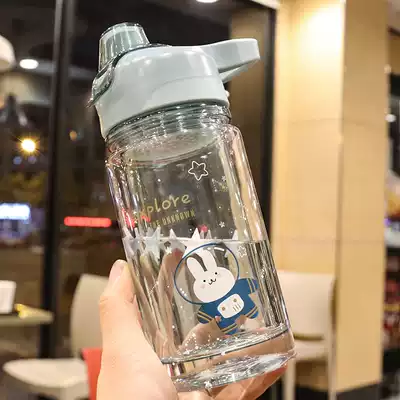 Double plastic cup with filter net fresh and simple water Cup student Net Red Cup direct drinking cup portable kettle ins Wind