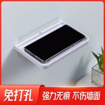 Toilet Cell Phone Rack Toilet Bathroom Wall Mount Rack Toilet Perforation Free Hanging Wall Plastic Tray Tray Bracket