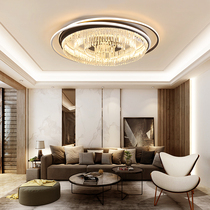 Living room lamp modern simple atmospheric household light luxury crystal lamps 2021 new round bedroom home ceiling lamp