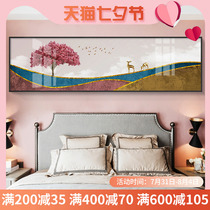 Small frescoed headboard decoration painting Nordic Ikea Guest House Hotel Hang Paintings Mural Living Room Sofa Background Wall Painting Horizontal