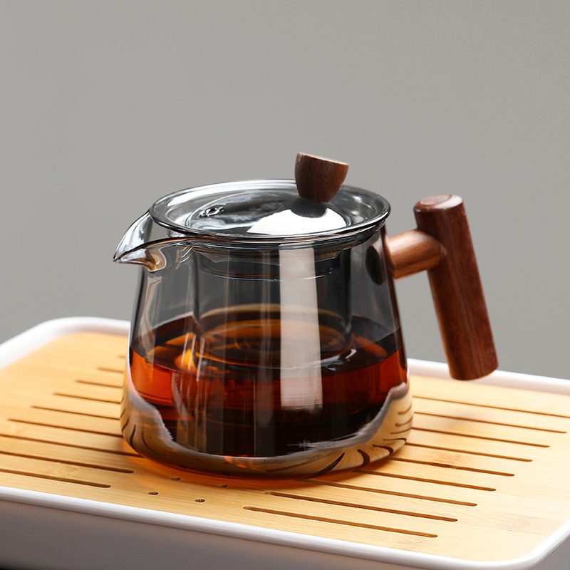 Glass teapot home side Soak Teapot with high temperature resistant glass filter Single pot glass tea set to cook teapot-Taobao