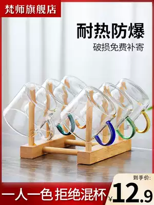 Sanskrit high temperature resistant glass small tea cup color Cup kung fu tea set thick heat resistant glass tea cup tea bowl