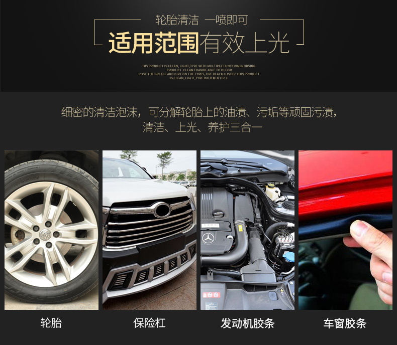 Xe phục vụ xe lốp xe lốp lốp kho báu bảo trì chất khử trùng kính râm bọt chăm sóc vệ sinh làm sạch bảo vệ đại lý - Phụ kiện chăm sóc mắt cách sử dụng nước rửa kính mắt