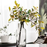 Скандинавская современная минималистичная ваза на столешнице для гостиной, обеденного стола, прозрачная цветочная композиция, поднятая водой, декоративные украшения, легкая роскошная стеклянная ваза