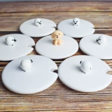 Керамическая милая крышка для стакана, ручка с животными, портативная пылезащитная креативная чайная чашка со стаканом