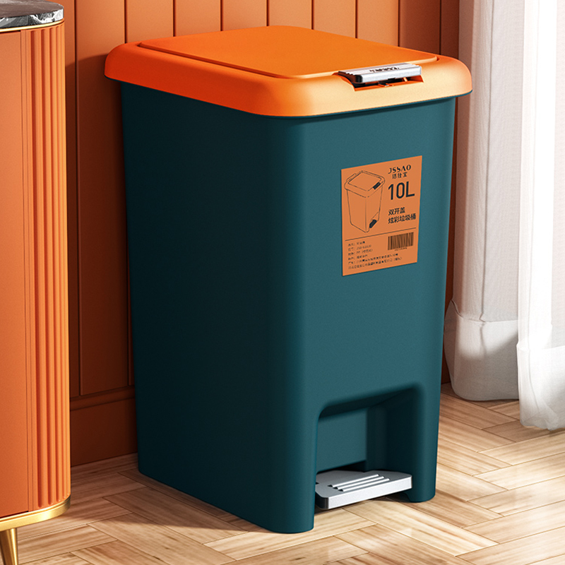 Dustbin kitchen living room with lid large-capacity ins wind household dressing room foot-operated with lid light luxury sanitary bucket