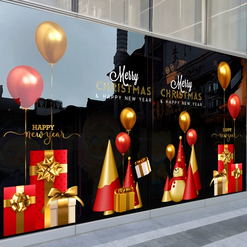 Рождественская атмосферная реалистичная накидка, электрическая стеклянная оконная наклейка, наряжаться, 3D