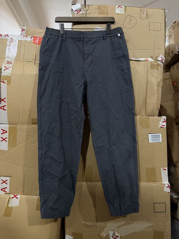 Men's Gray Casual Pants Autumn Semi-Elastic Loose Casual Workwear Style Jogger Pants 7154 New 3-Bar Design Men's Gray Casual Pants Autumn Semi-Elastic Loose Casual Workwear Style Jogger Pants 7154 New 3-Bar Design