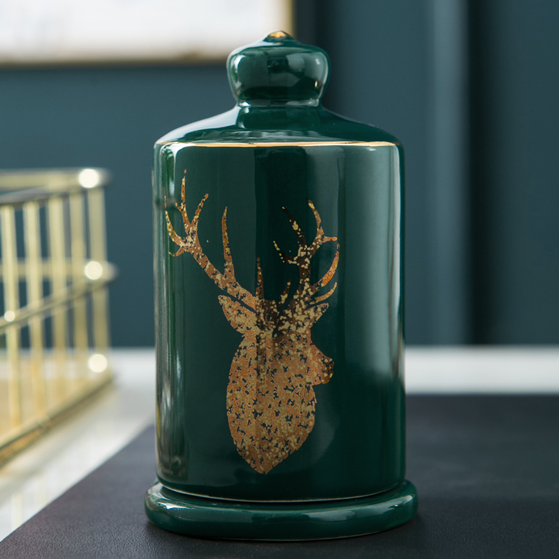 Modern light key-2 luxury high - grade emerald creative toothpicks can of household ceramic toothpicks extinguishers s move table toothpick box