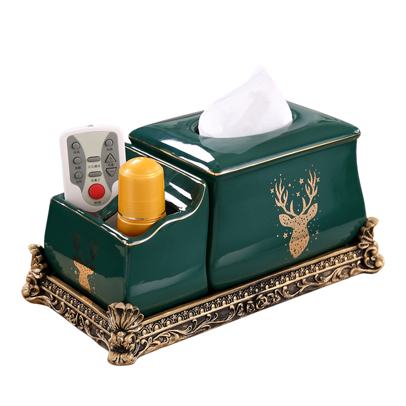 Multi - function remote control light excessive tissue boxes sitting room tea table receive a case creative smoke box of high - grade artical tao