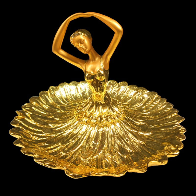 European creative compote hotel high - grade resin ballerina style base sashimi buffet decorative plate