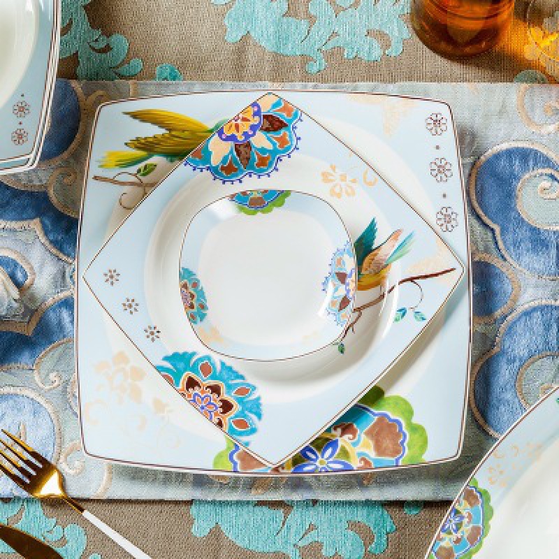 The dishes suit household of Chinese style and contracted up phnom penh 58 skull porcelain tableware suit jingdezhen ceramic dishes