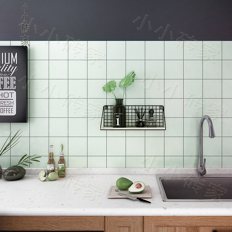 Nordic 15*15 All - ceramic small white tile tile dressing room tile balcony minimal modern toilet kitchen floor tile