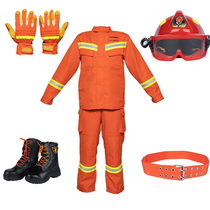 17 firefighting rescue suits 5-piece combat suits training suits fire-retardant suits helmets fire-fighting and rescue suits