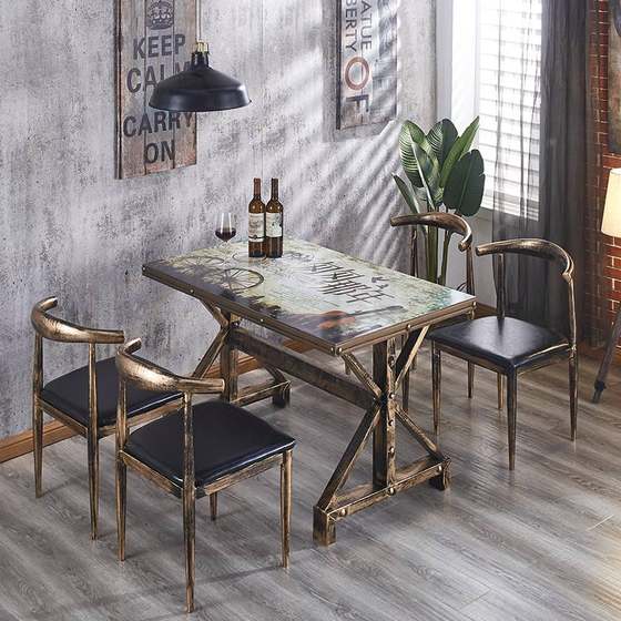 새로운 스낵 패스트 푸드 바베큐 Malatang 서양 케이터링 테이블 상업 산업 스타일 국수 레스토랑 레스토랑 밀크 티 숍 테이블과 의자