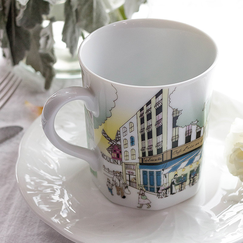 Japan Narumi sound move sea travel keller French street ceramic cups water cup cup gift box