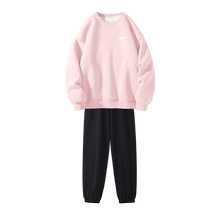Pull back casual sports suit for women 2024 winter plus velvet round leggings sweatpants with western style two-piece set YZ