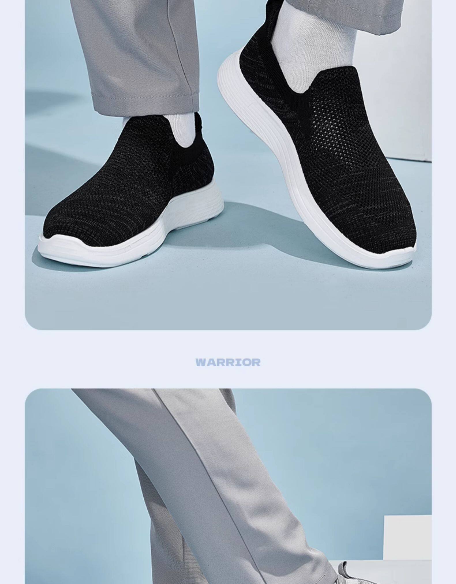 Энергичный обувь 回力旗舰店爸爸鞋子一脚蹬男鞋休闲 𫔮软底健步鞋老北京布鞋男老人鞋 Warrior