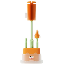 taoqibaby bottle brush cleaning brush artifact newborn baby special bottle cleaning three-in-one silicone set