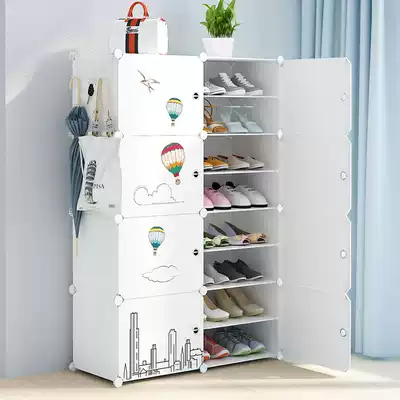 Simple shoe cabinet home entrance entrance entrance storage shoe rack multi-layer economic shelf space-saving dust storage cabinet