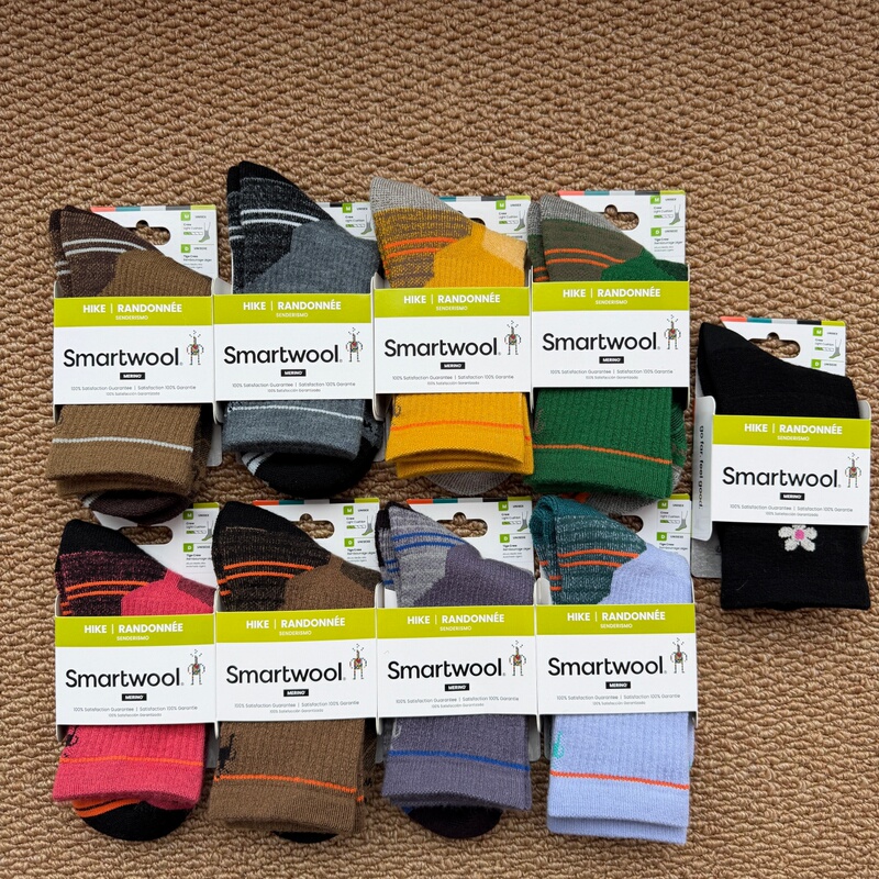 Smartwool Merino Wool Socks Outdoor Thickened Thermal-Locking Running Hiking Cross-Country Outdoor Unisex Mid-Calf Socks