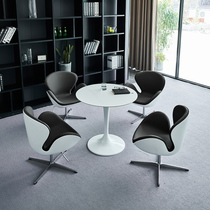Creative personality rest area negotiation table and chair combination reception reception reception leisure sales department negotiation rock board small round table and chair