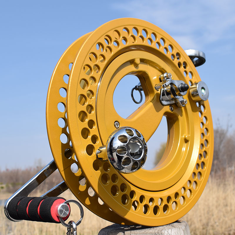 Kite wheel high-grade kite reel anti-reverse with hand brake Weifang professional kite hand grip wheel hand-cranked magnesium alloy wheel