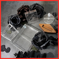 (yocie accessories) Crystal card box Showcase air card box wood display collection Playing Cards Accessories