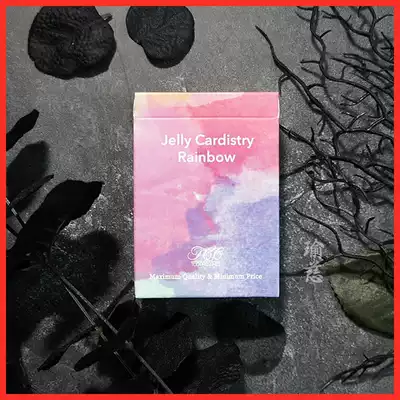 (Yu Ci flower cut) Rainbow Rainbow card block EDGE card block jelly flower cut card exquisite playing cards