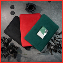 (yocie accessories) base leather card cushion red turquoise blue black multicolored optional printed leather card cushion