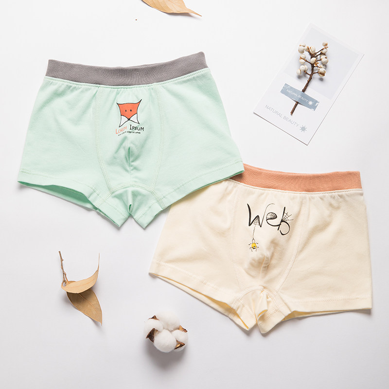 Children's underwear Male cute middle and large boy boy cartoon boxers Boy baby underwear