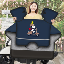 Electric car wind shield by winter gush thickened electric bottle hood waterproof and cold-proof pedal motorcycle windproof hood