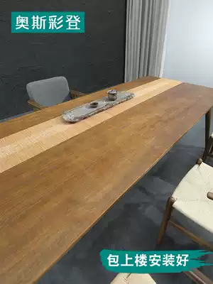 Tea table solid wood board tea table Zen simple teahouse new Chinese log Club tea table and chair combination set