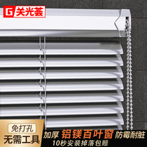 Aluminum Alloy Shutters Curtain shutters Shade Office Kitchen Bathroom toilet Home Lift Pull-Free Punch