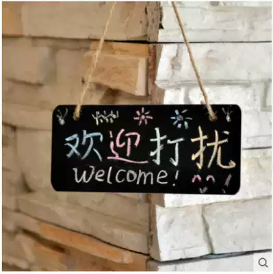 Send colored chalk a box of cat cage cat Villa exclusive wooden creative hanging blackboard