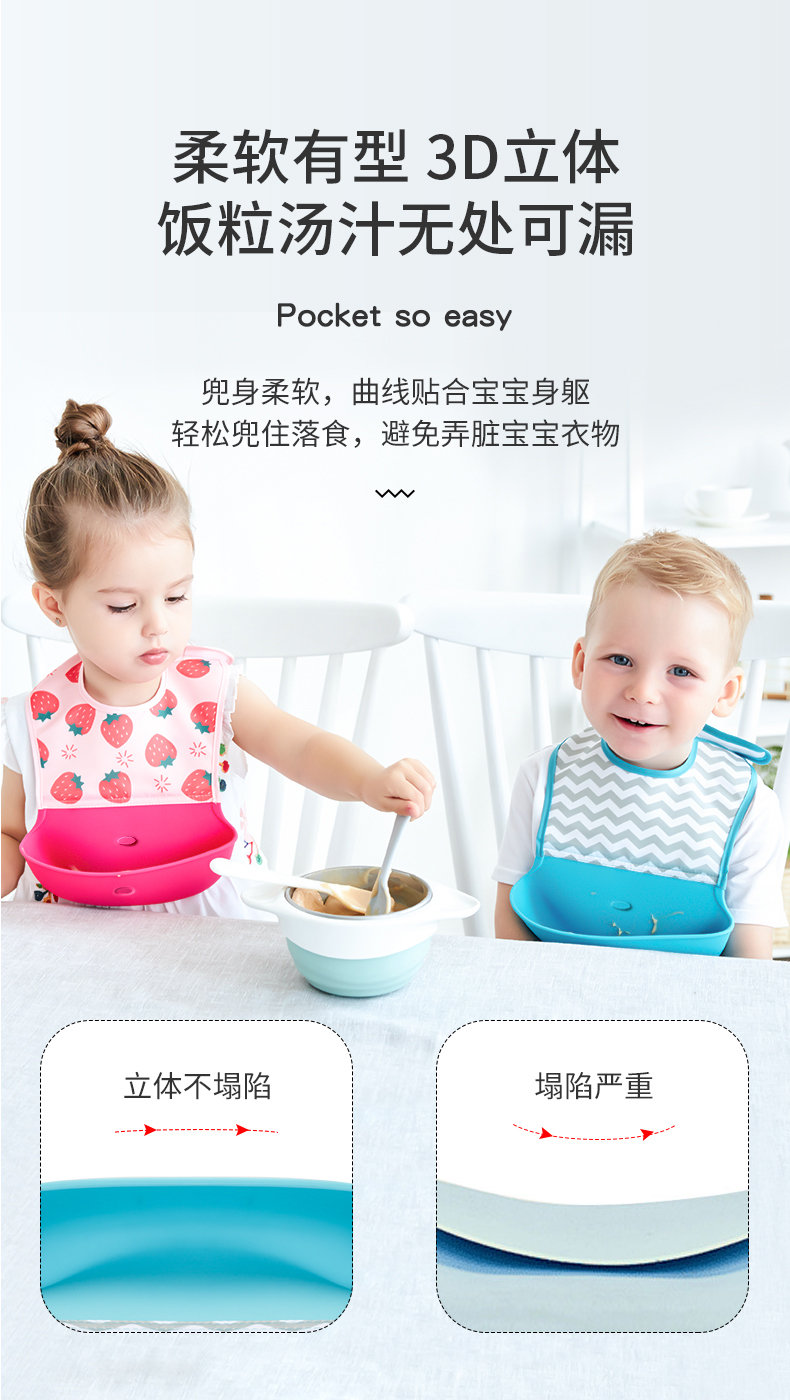 skyflag 婴儿硅胶超软防水围兜 图5