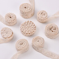 10m lace accessories beige cotton thread lace handmade diy making pure cotton lace edge clothing accessories fabric art