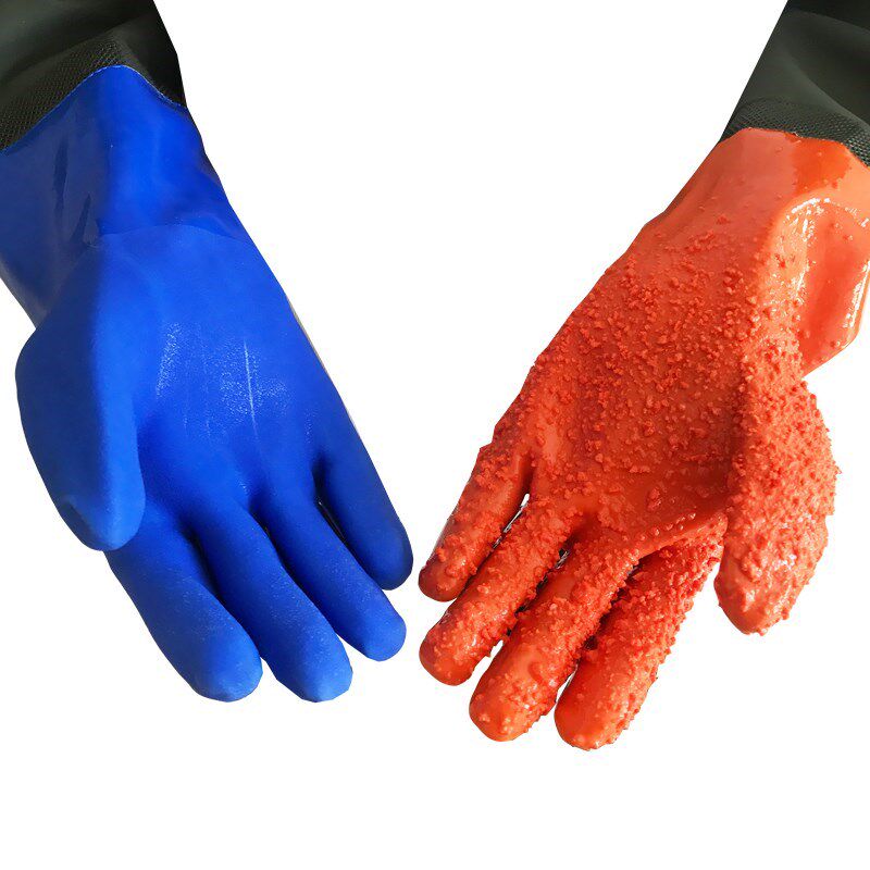 Cleaning fume machine special car wash gloves waterproof special summer rubber gloves large men